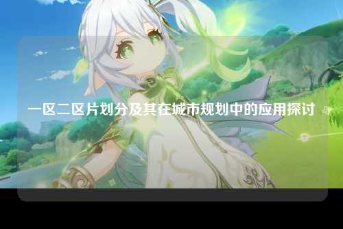 一区二区片划分及其在城市规划中的应用探讨