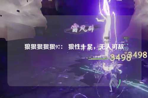 狼狠狠狠狠97： 狼性十足，无人可敌